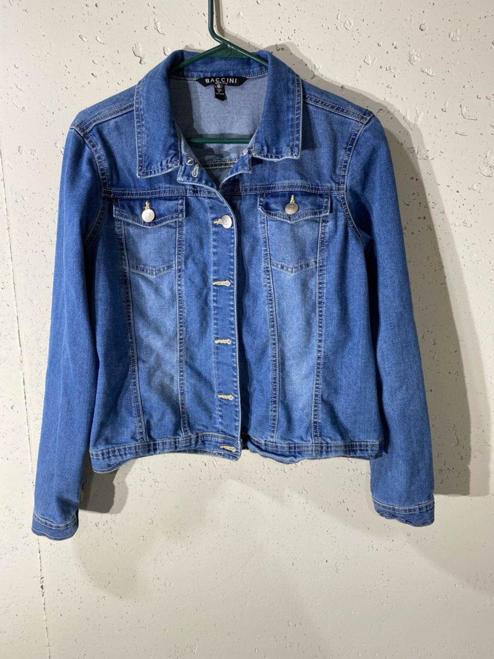 Baccini Medium Blue Denim Jacket with Button Front